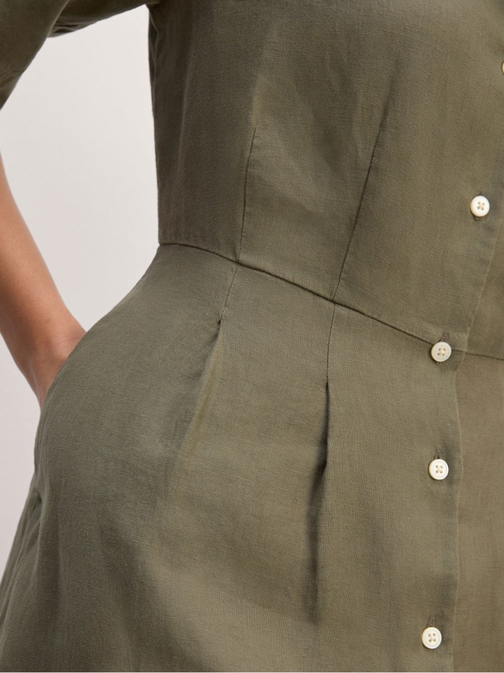 EVERLANE Size 4 New THE FROLIC DRESS IN LINEN - Picture 4 of 9